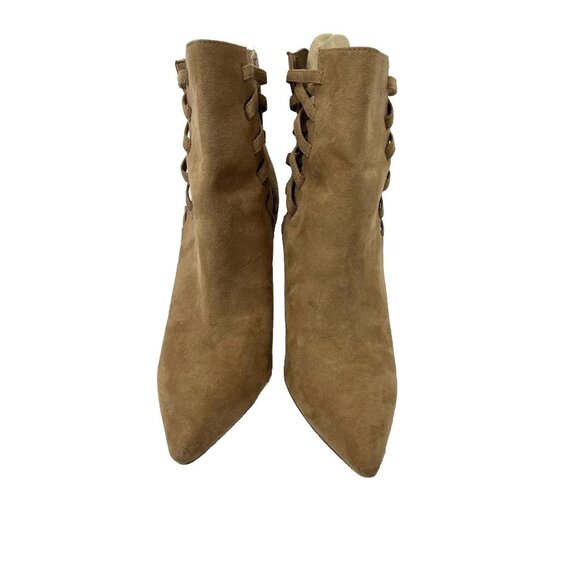 Aldo Womens Tuxedo Suede Pointed Toe Ankle Fashion Boots, Natural,  TAN Size 9 - Picture 2 of 16